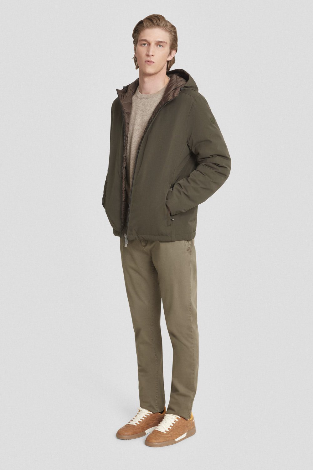 ciesse-piumini-daunenjacke-gr-n-kurz-reversibel-dwr image 1