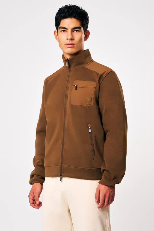 ciesse-outdoor-ziad-full-zip-hoodie-braun-baumwollmix-doppel-zip image 1