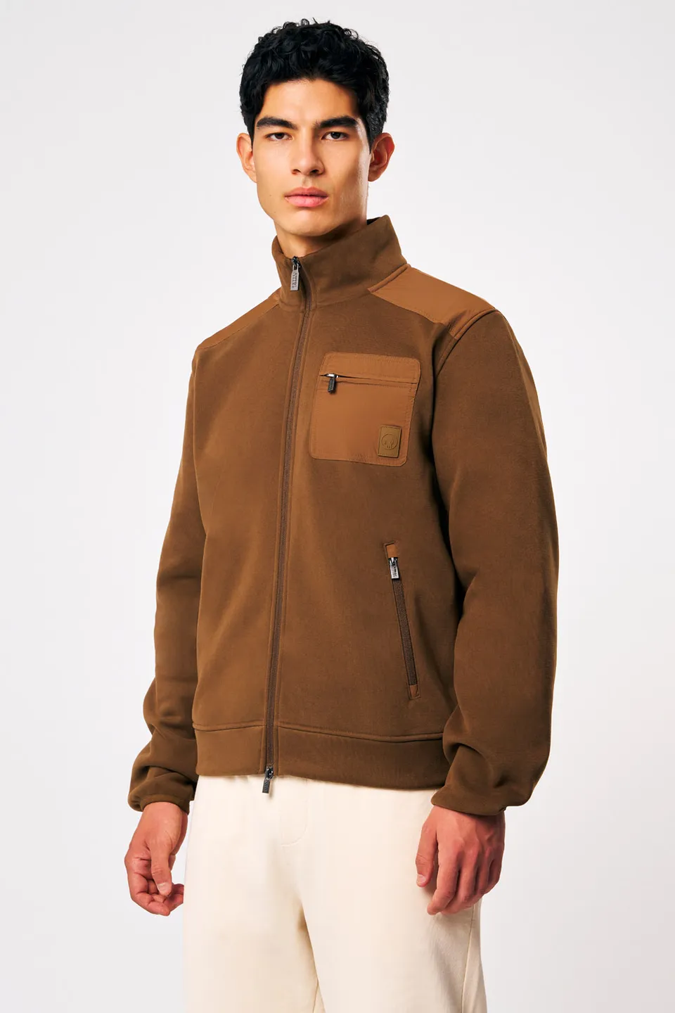 ciesse-outdoor-ziad-full-zip-hoodie-braun-baumwollmix-doppel-zip image 1