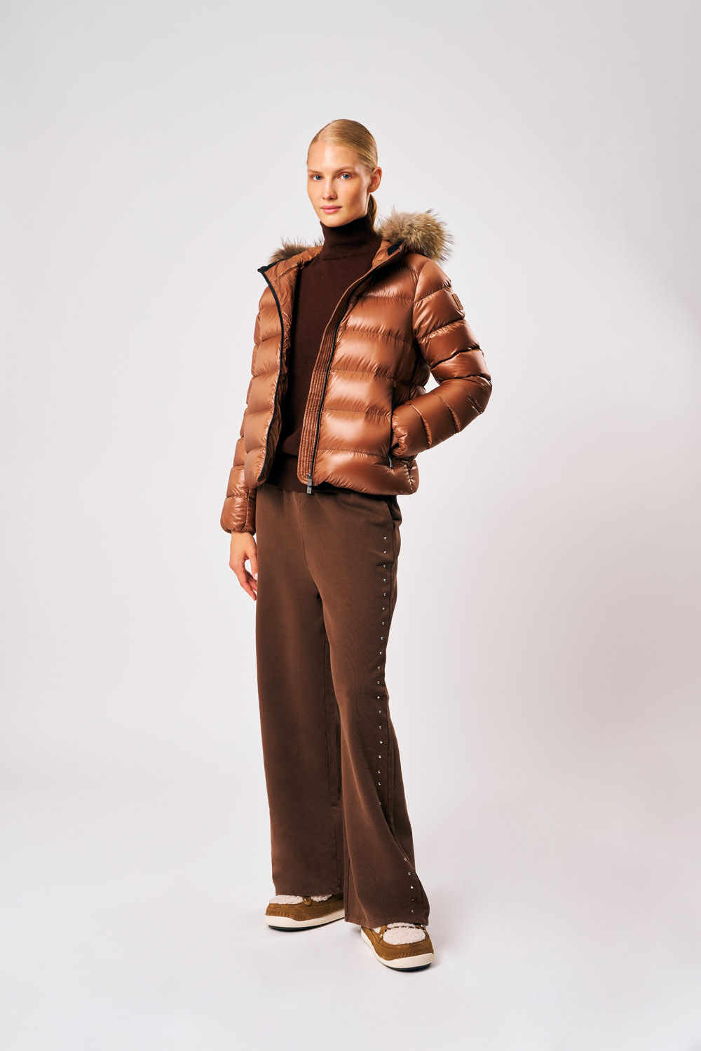 ciesse-outdoor-lia-real-fur-daunenjacke-hellbraun-damen-echtpelz image 2