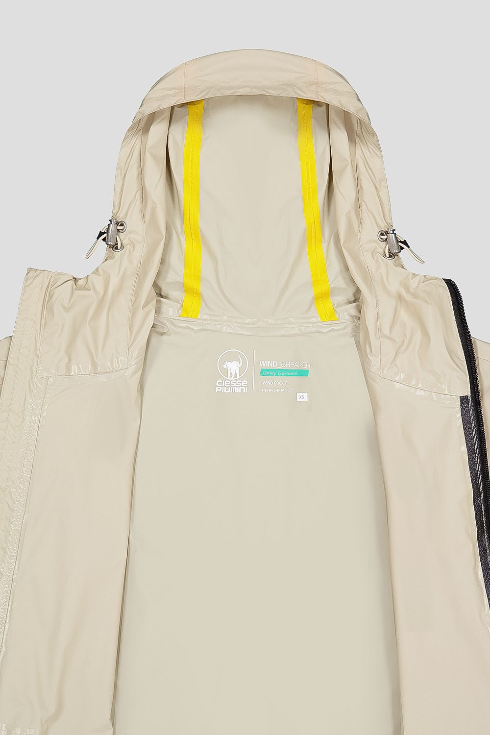 ciesse-outdoor-windjacke-beige-mit-kapuze-wasserdicht-packbar image 7