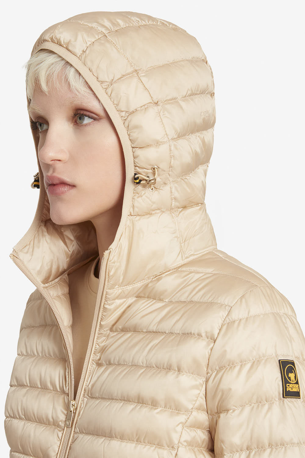 ciesse-carrie-2-0-daunenjacke-damen-beige-800-fill-kapuze image 4