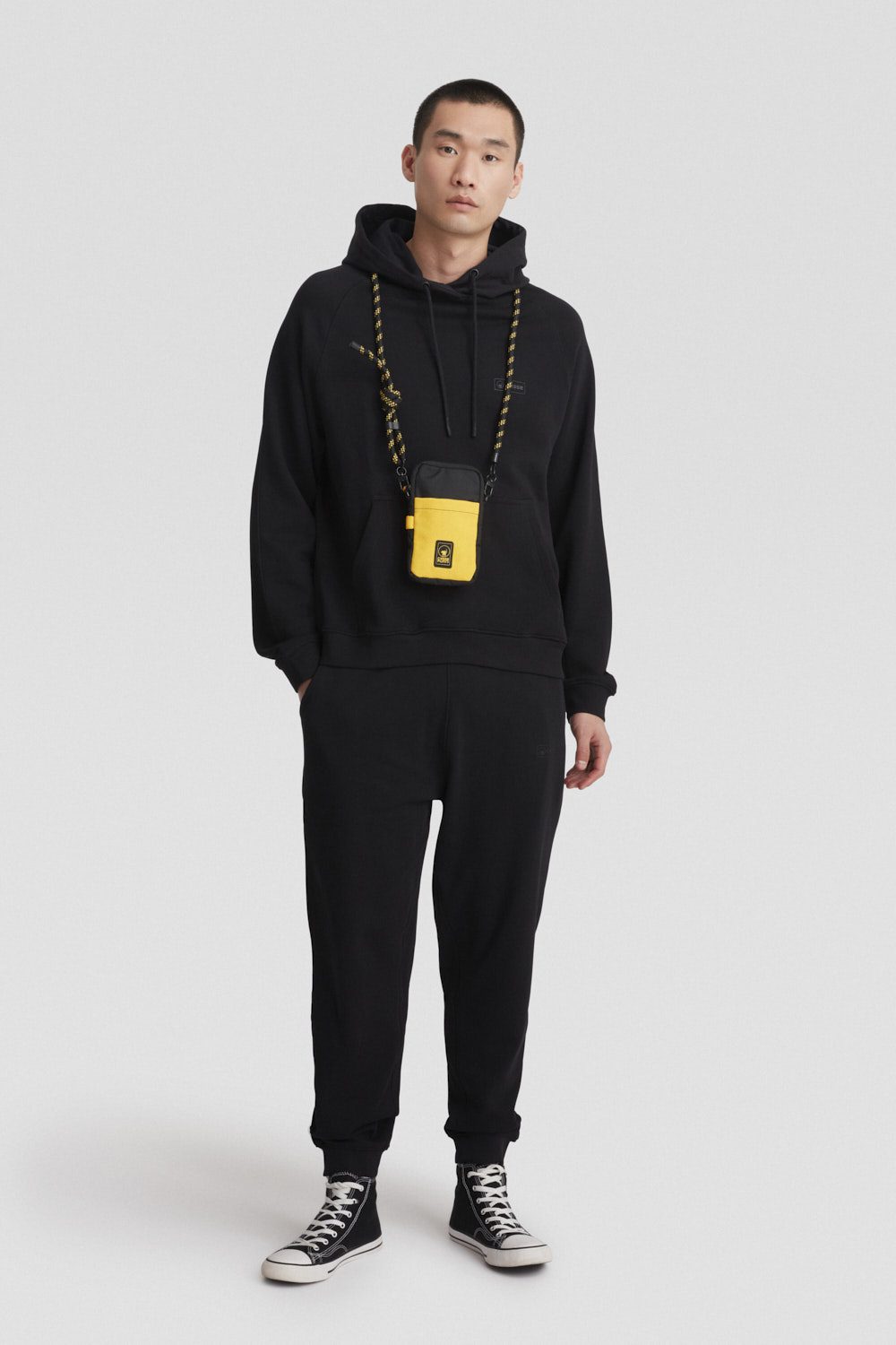 ciesse-outdoor-felpa-hoodie-schwarz-baumwolle-kapuze image 1