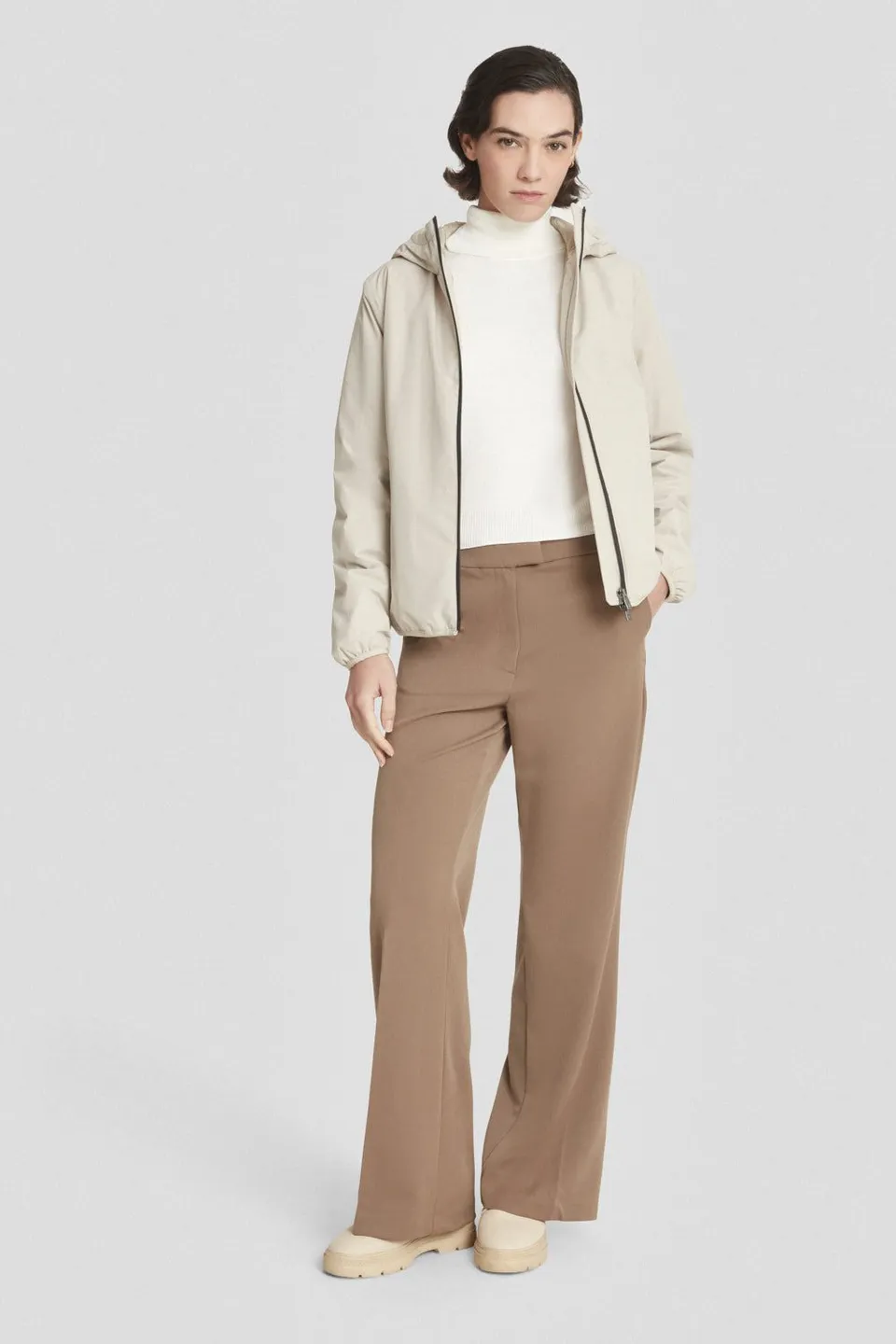 ciesse-outdoor-giacche-invernali-winterjacke-beige-mit-kapuze image 1