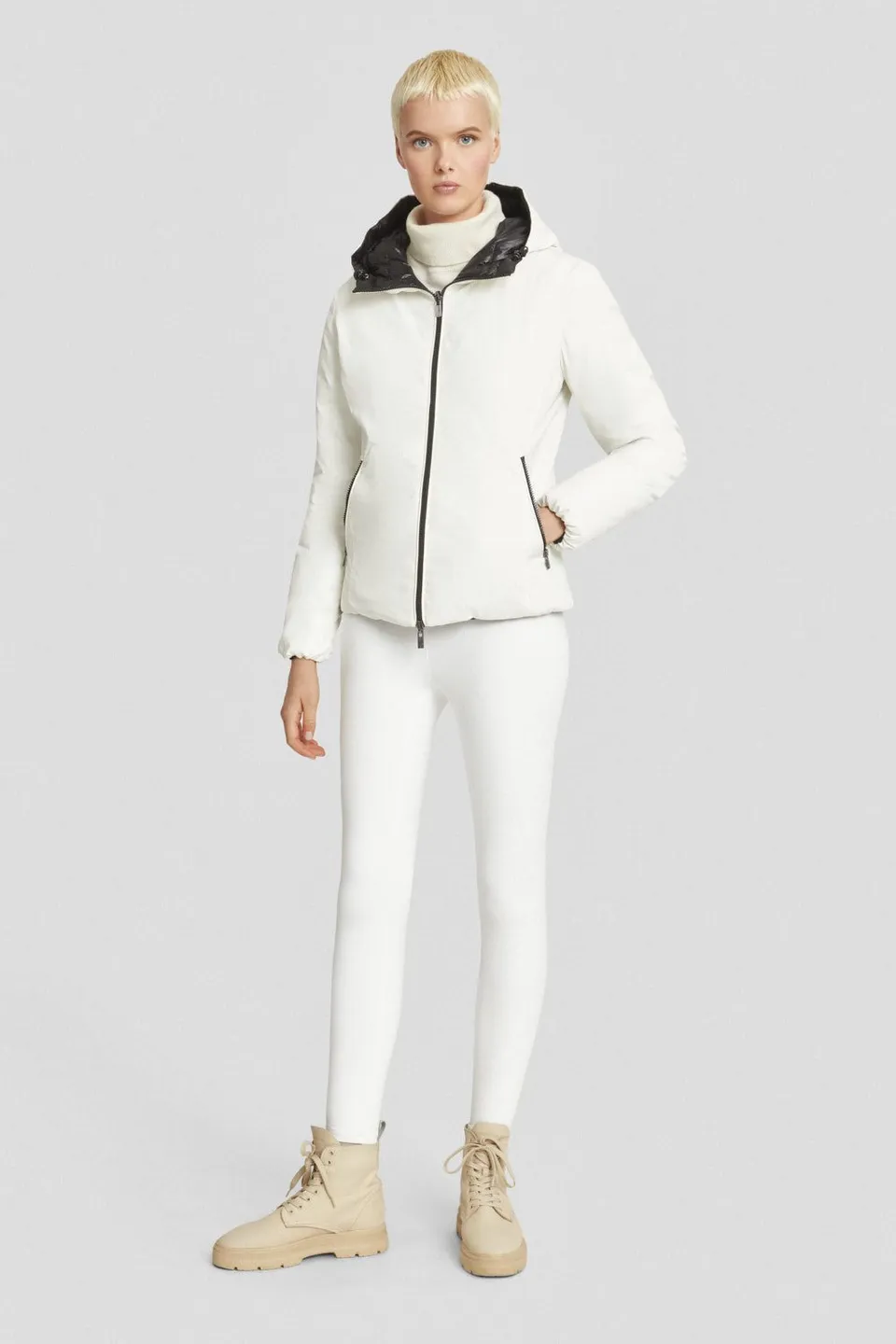 ciesse-piumini-daunenjacke-wei-kurz-reversibel-wendejacke image 1