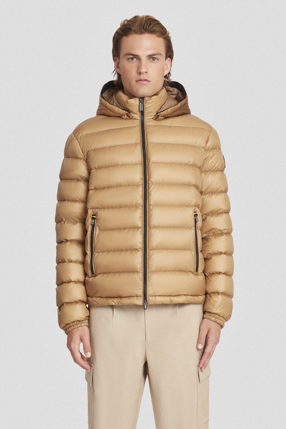 ciesse-piumini-daunenjacke-beige-kurz-kapuze-abnehmbar image 1