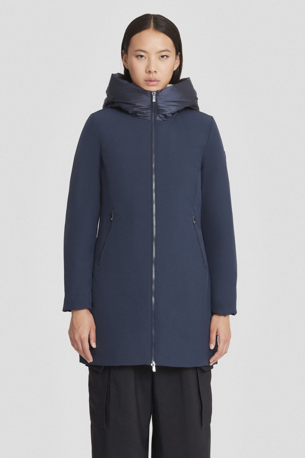 ciesse-outdoor-winterjacke-lang-blau-softshell-daunen image 2