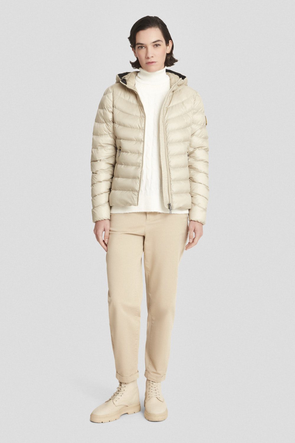 ciesse-outdoor-daunenjacke-braun-leicht-800fp-kapuze image 1