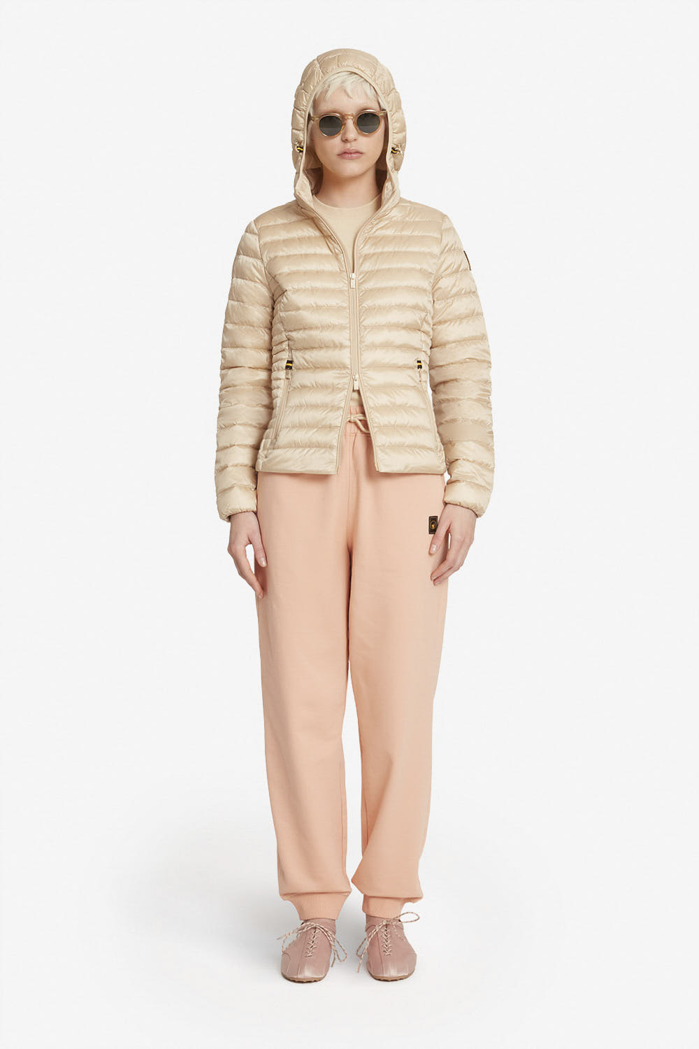 ciesse-carrie-2-0-daunenjacke-damen-beige-800-fill-kapuze image 2