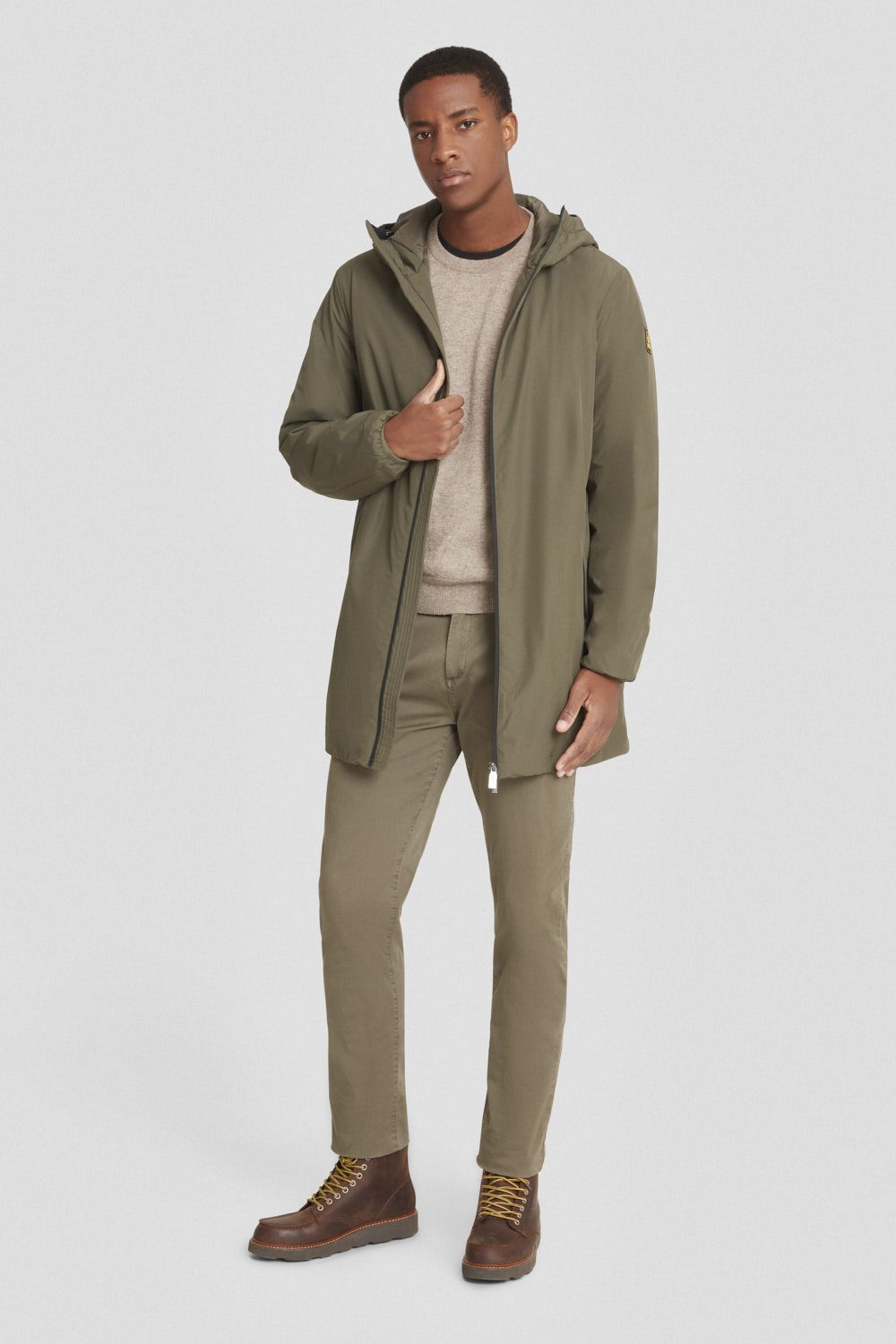 ciesse-outdoor-winterjacke-gr-n-lang-mit-kapuze-dwr-herren image 1