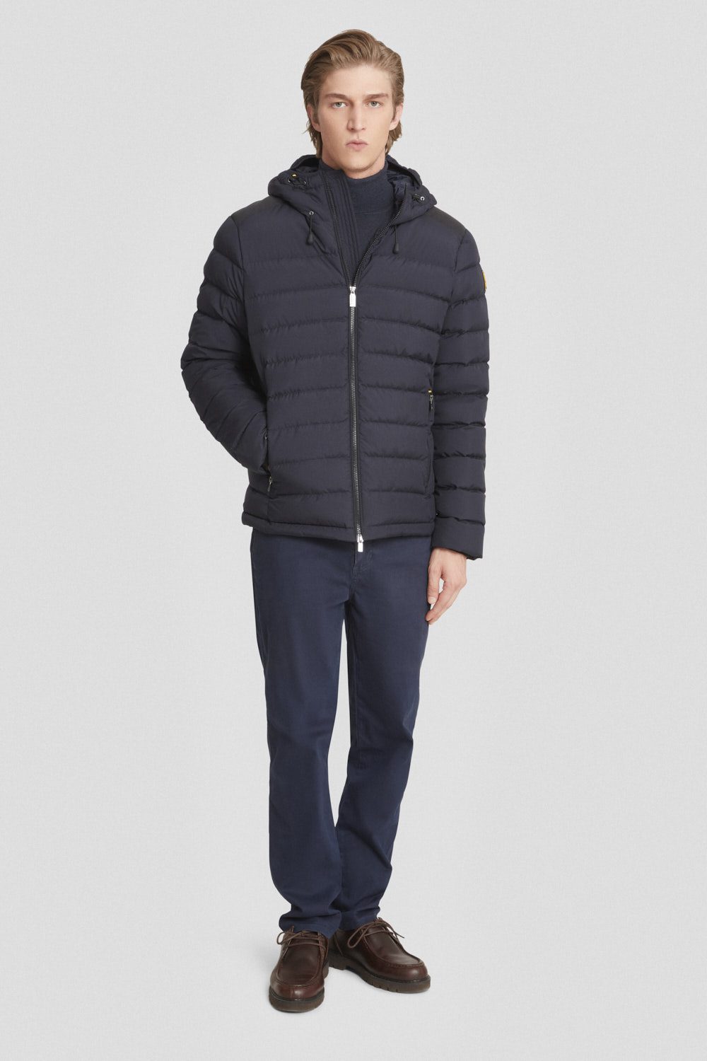 ciesse-piumini-daunenjacke-blau-kurz-mit-kapuze-dwr image 1