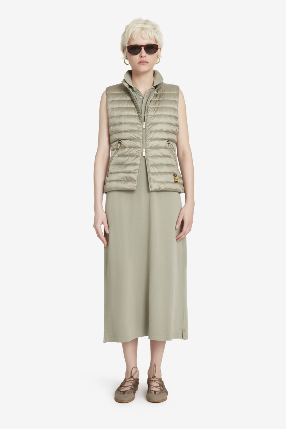 ciesse-outdoor-sabi-polokleid-damen-gr-n-tee-baumwolle-rmellos image 1