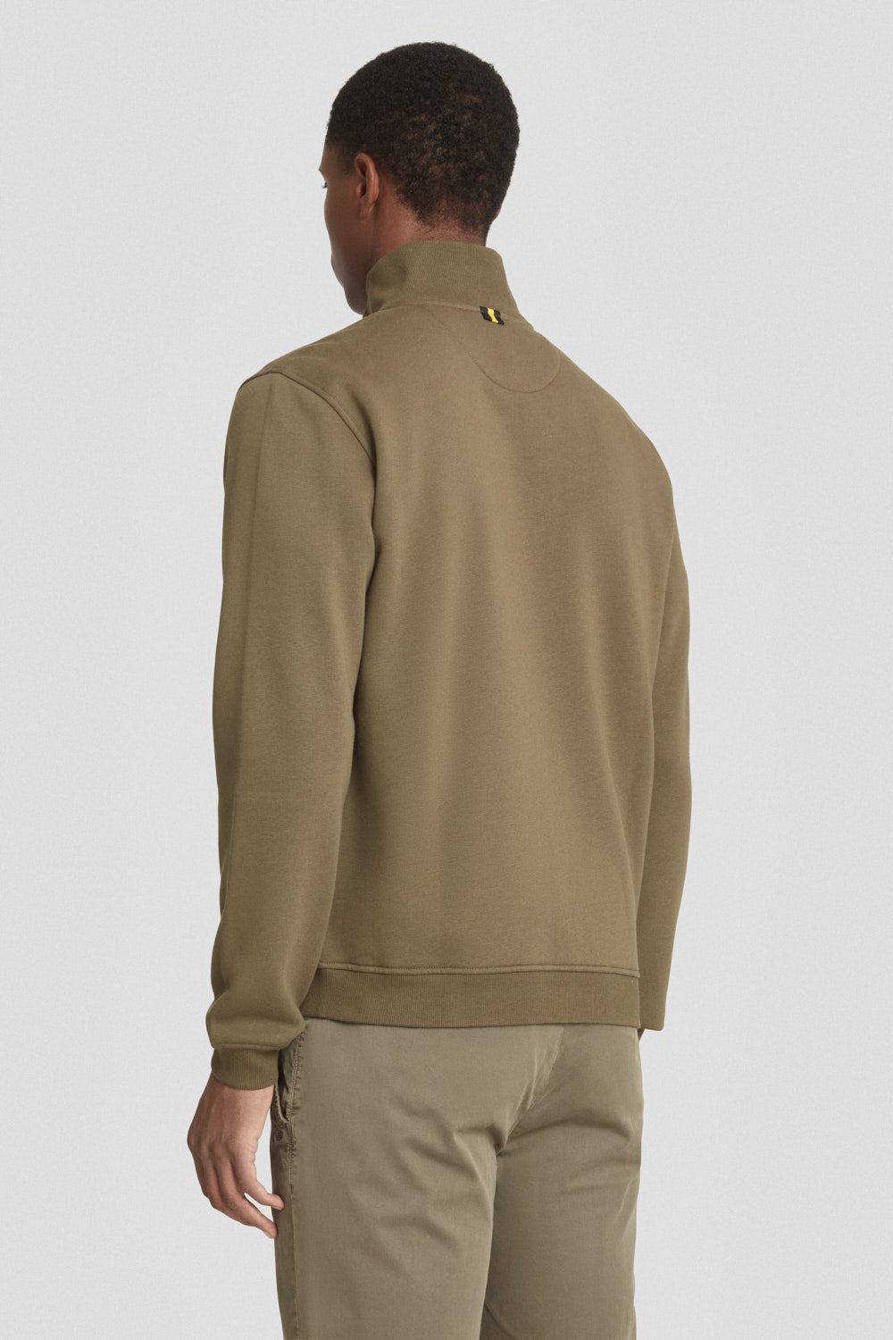 ciesse-sweatjacke-oliv-baumwolle-mit-zip-military image 4