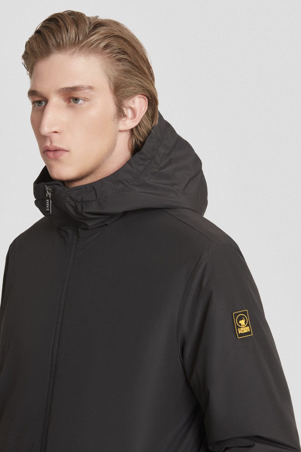ciesse-outdoor-winterjacke-lang-schwarz-kapuze-dwr image 3