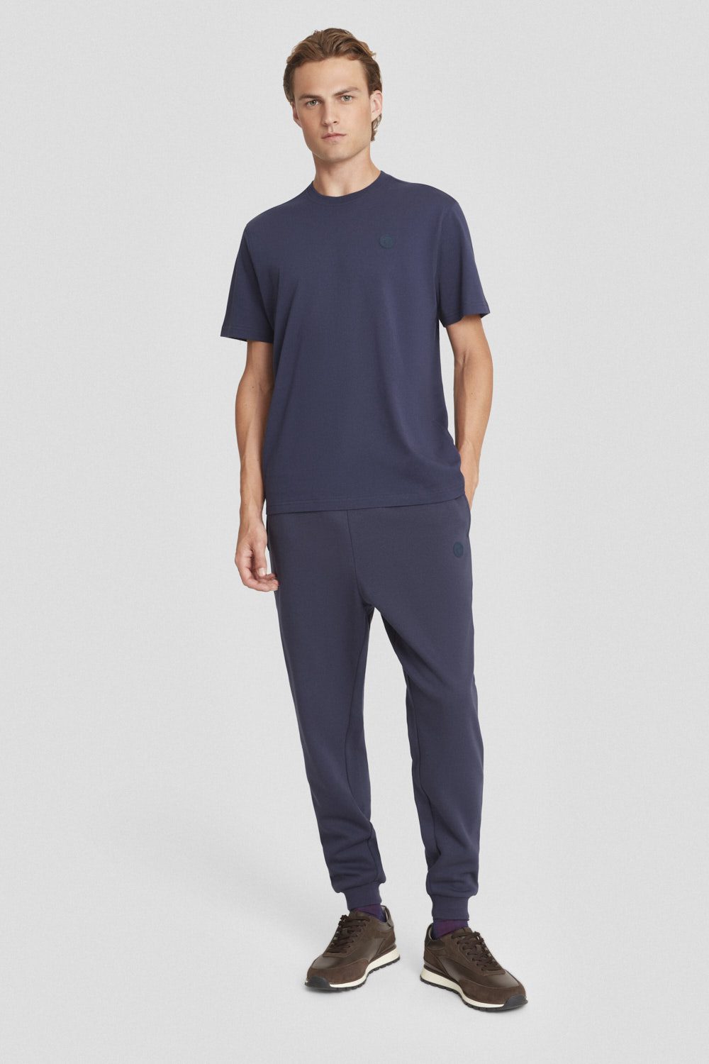 ciesse-t-shirt-girocollo-blau-baumwolle-rundhals image 2