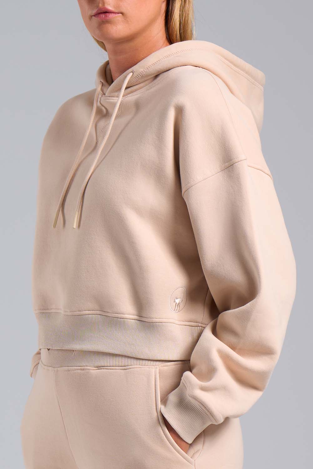 ciesse-outdoor-samar-crop-hoodie-grau-mit-kapuze-baumwolle image 3