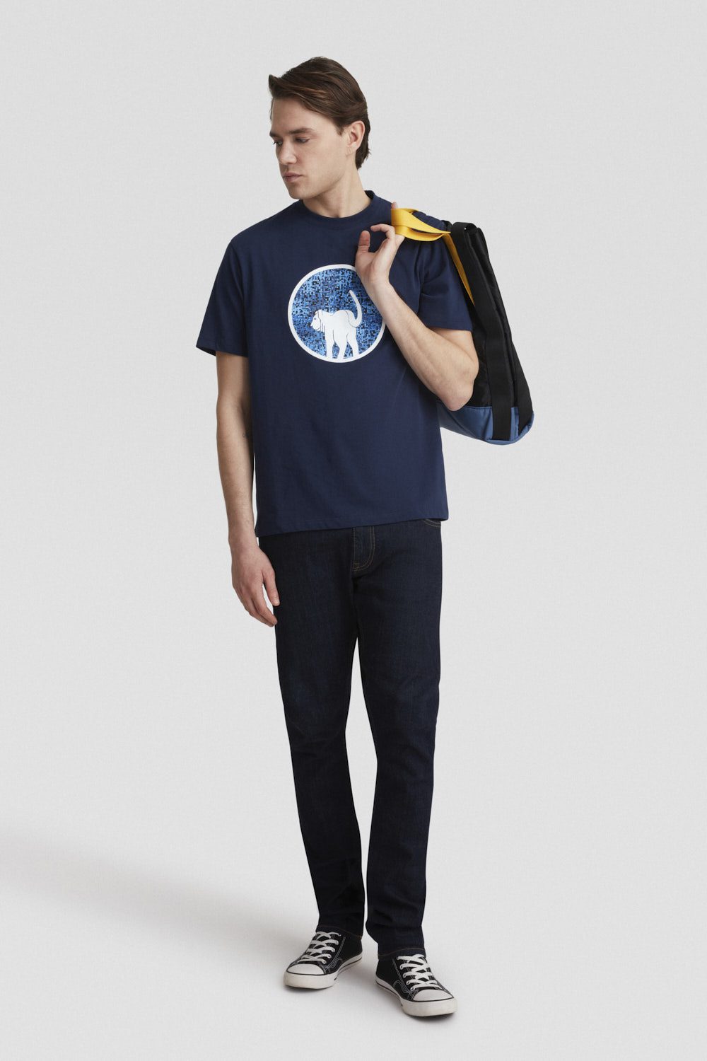 ciesse-outdoor-t-shirt-blau-baumwolle-rundhals-mit-print image 1
