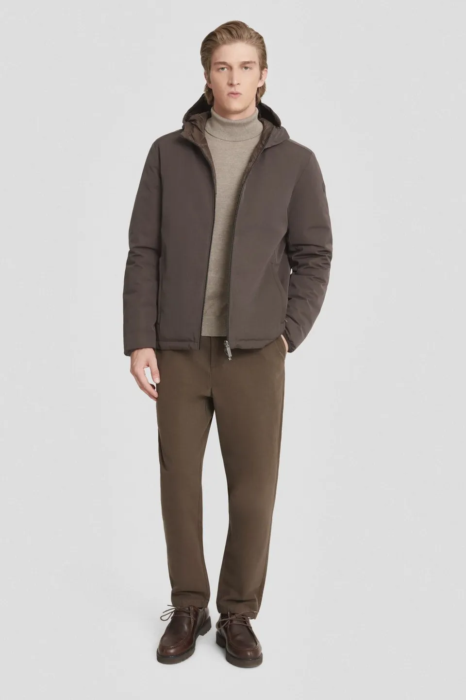 ciesse-outdoor-daunenjacke-braun-kurz-reversibel-800 image 1