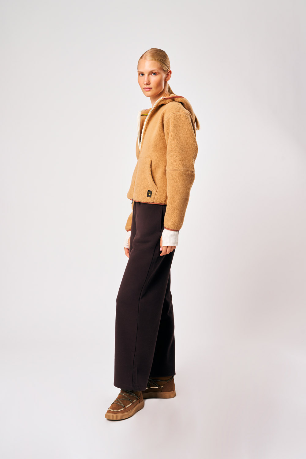 ciesse-outdoor-alix-teddyjacke-beige-damen-zip image 2