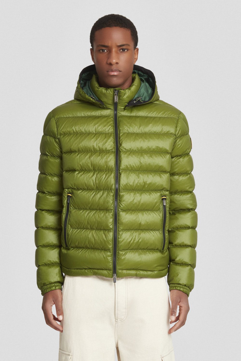 ciesse-outdoor-piumini-daunenjacke-gr-n-kurz-mit-kapuze image 1