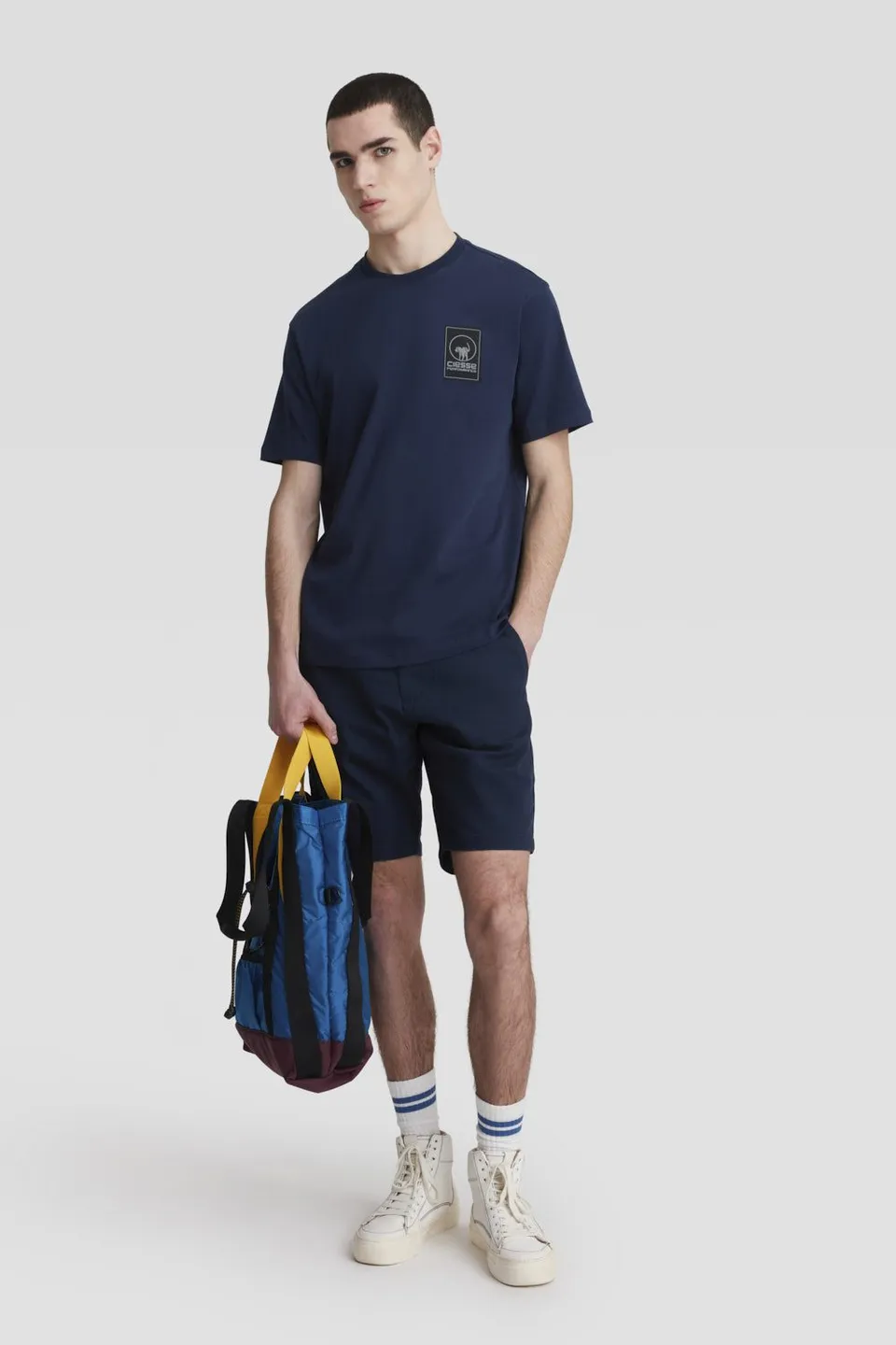 ciesse-outdoor-t-shirt-baumwollshirt-blau-rundhals-regular image 1
