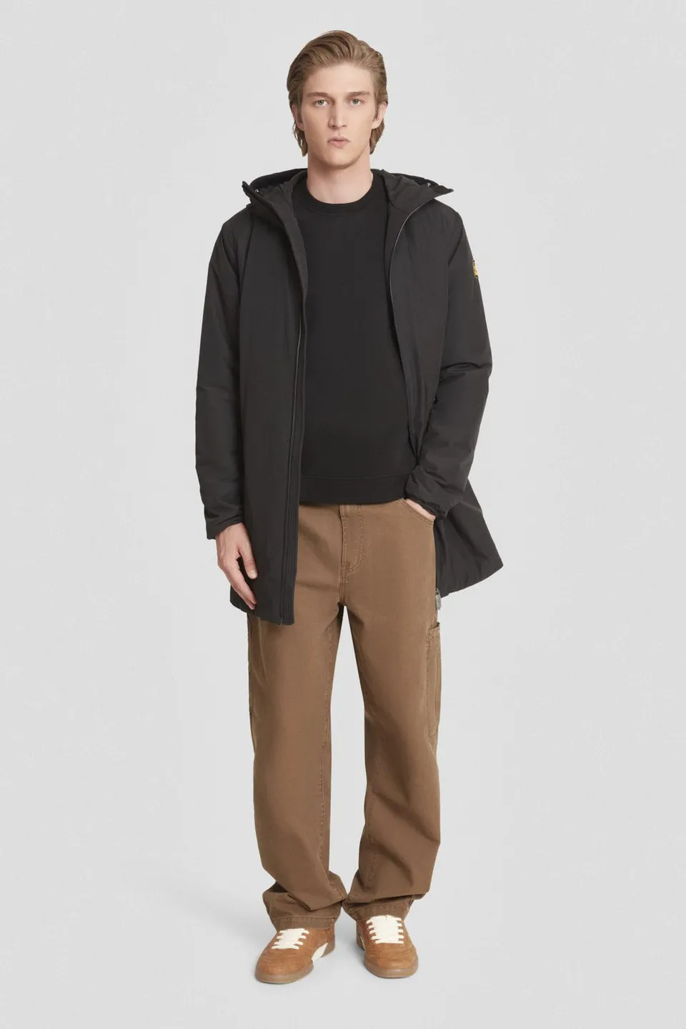 ciesse-outdoor-winterjacke-lang-schwarz-kapuze-dwr image 1