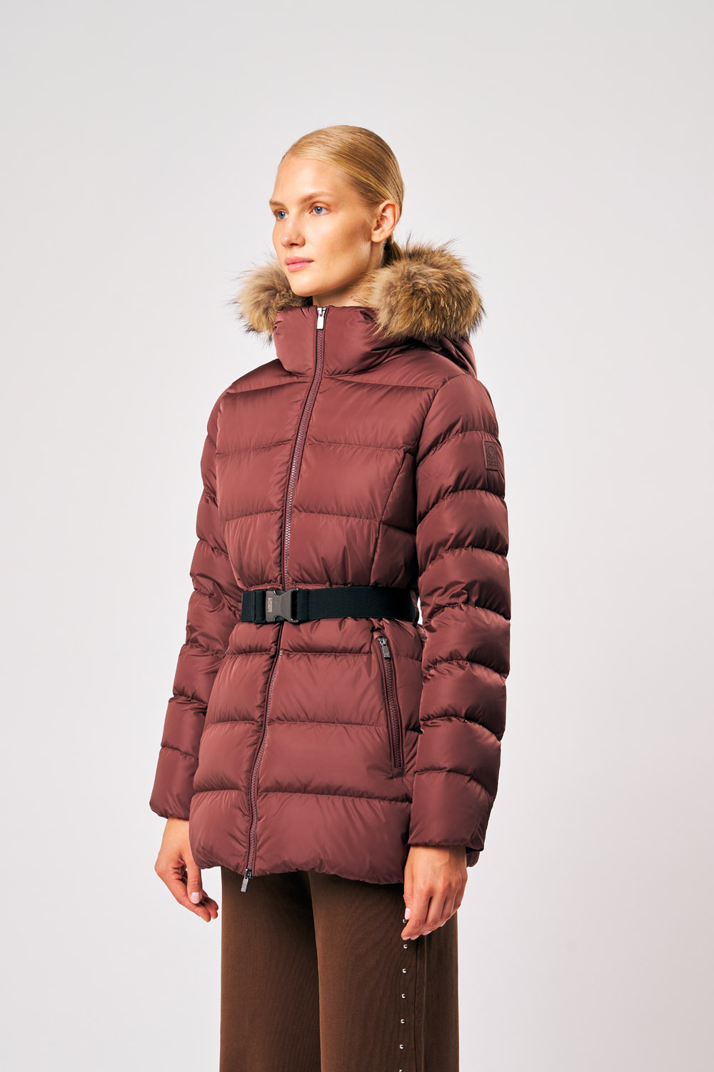 ciesse-outdoor-rosalia-real-fur-winterjacke-bordeaux-echtfell image 2