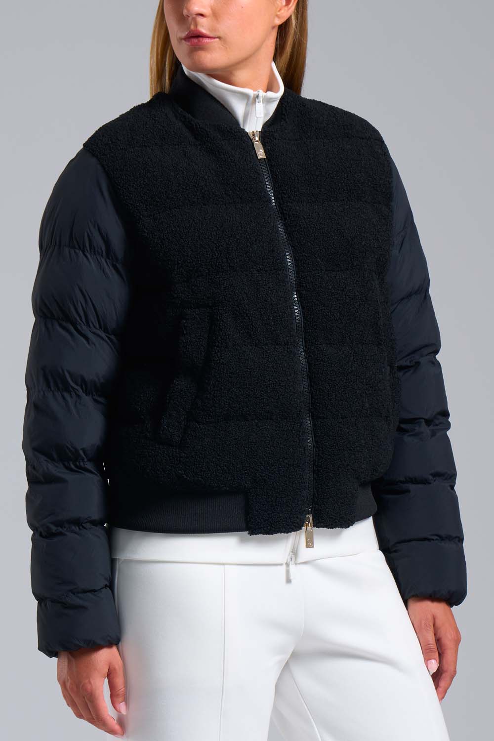 ciesse-edna-bomberjacke-schwarz-teddy-hybrid-winter image 6