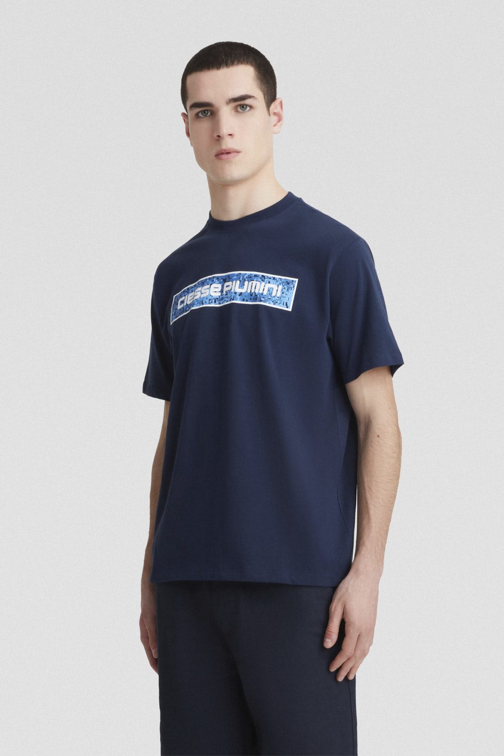 ciesse-t-shirt-herren-blau-baumwolle-mit-print image 2