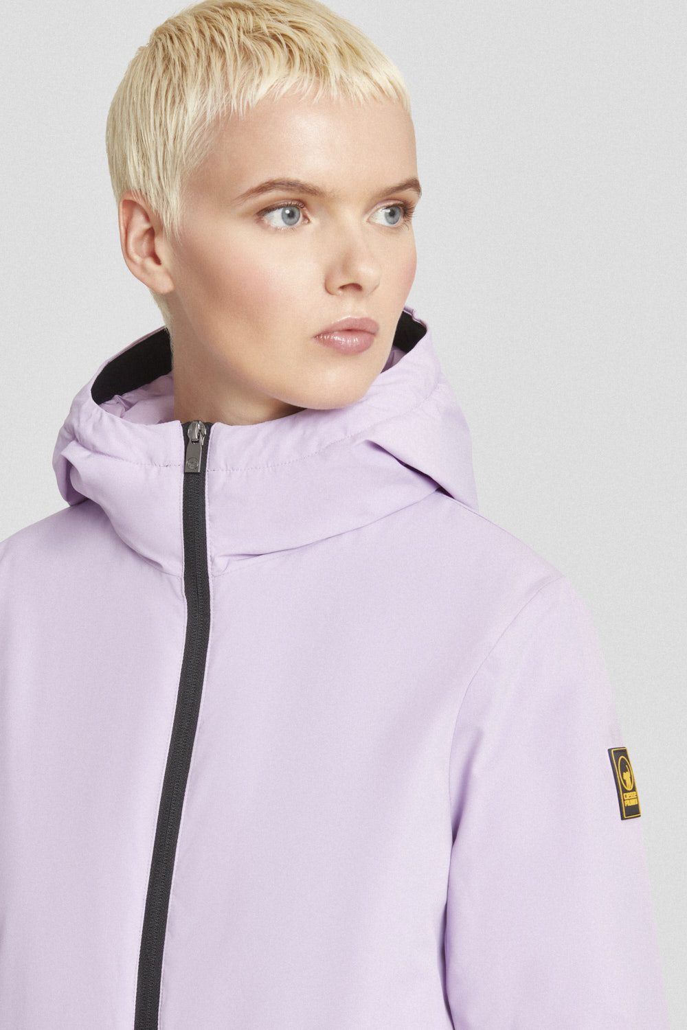 ciesse-winterjacke-lila-lang-mit-kapuze-dwr-gef-ttert image 3