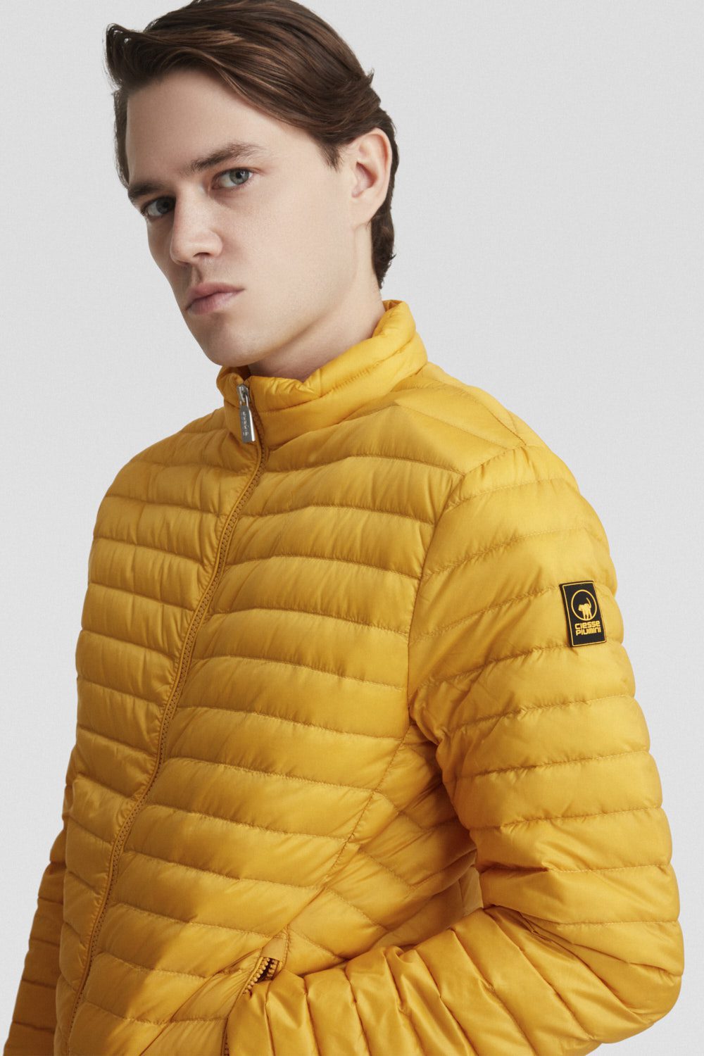 ciesse-piumini-daunenjacke-gelb-leicht-mit-kapuze image 4