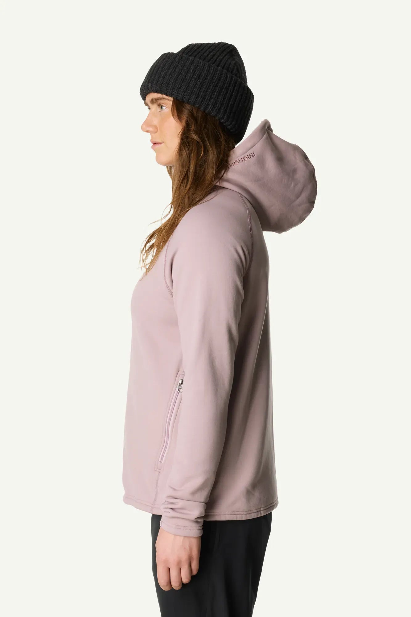 houdini-power-up-houdi-damen-hoodie-true-black-polartec-fleece image 2