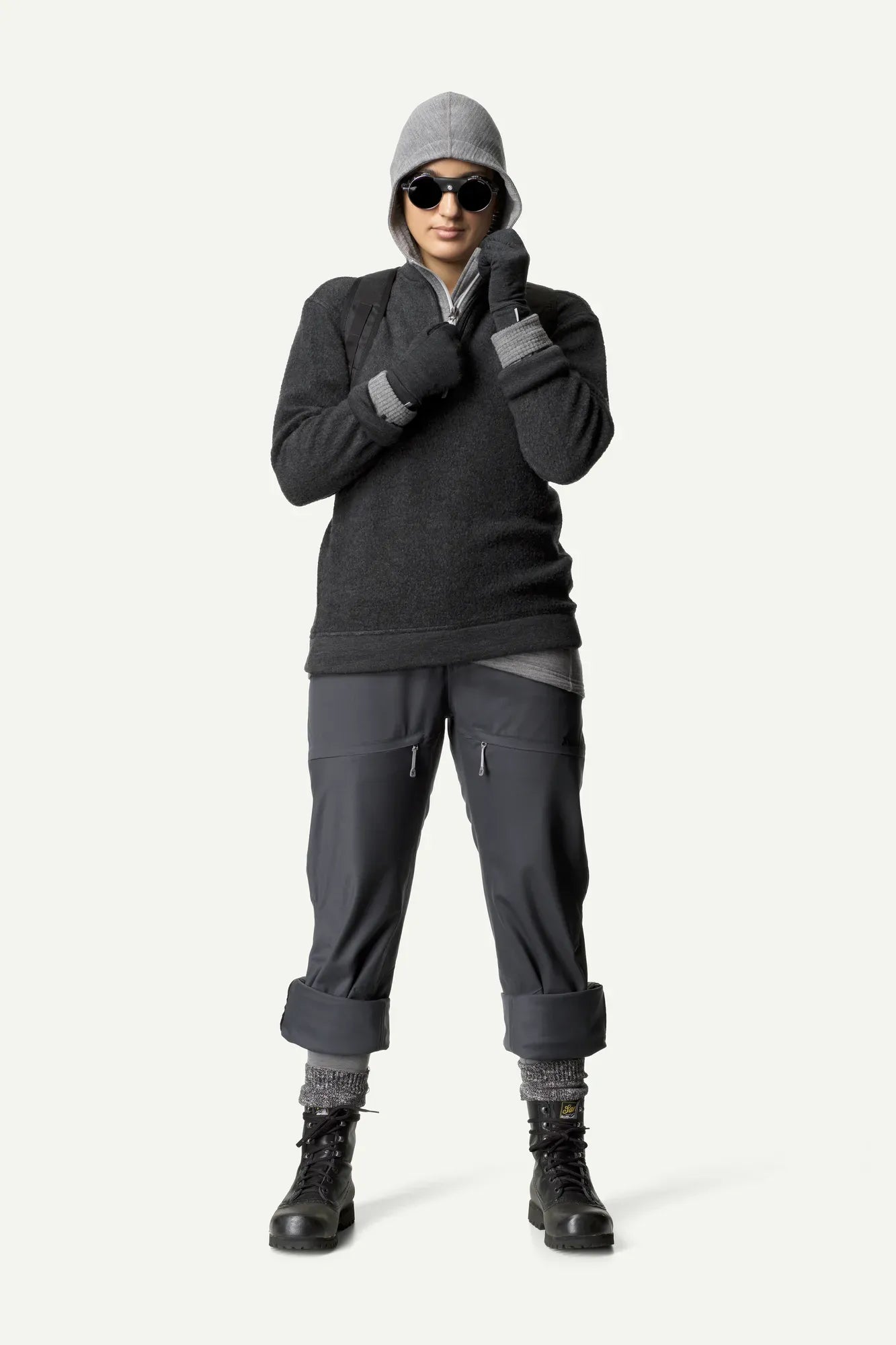 houdini-alto-w-s-half-zip-fleece-damen-sugar-snow-merino-tencel image 6