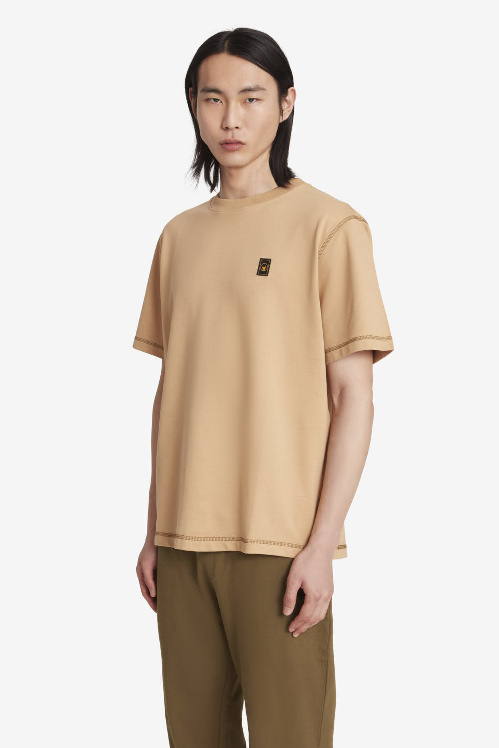 ciesse-outdoor-crincy-herren-t-shirt-beige-oversize-baumwolle image 2