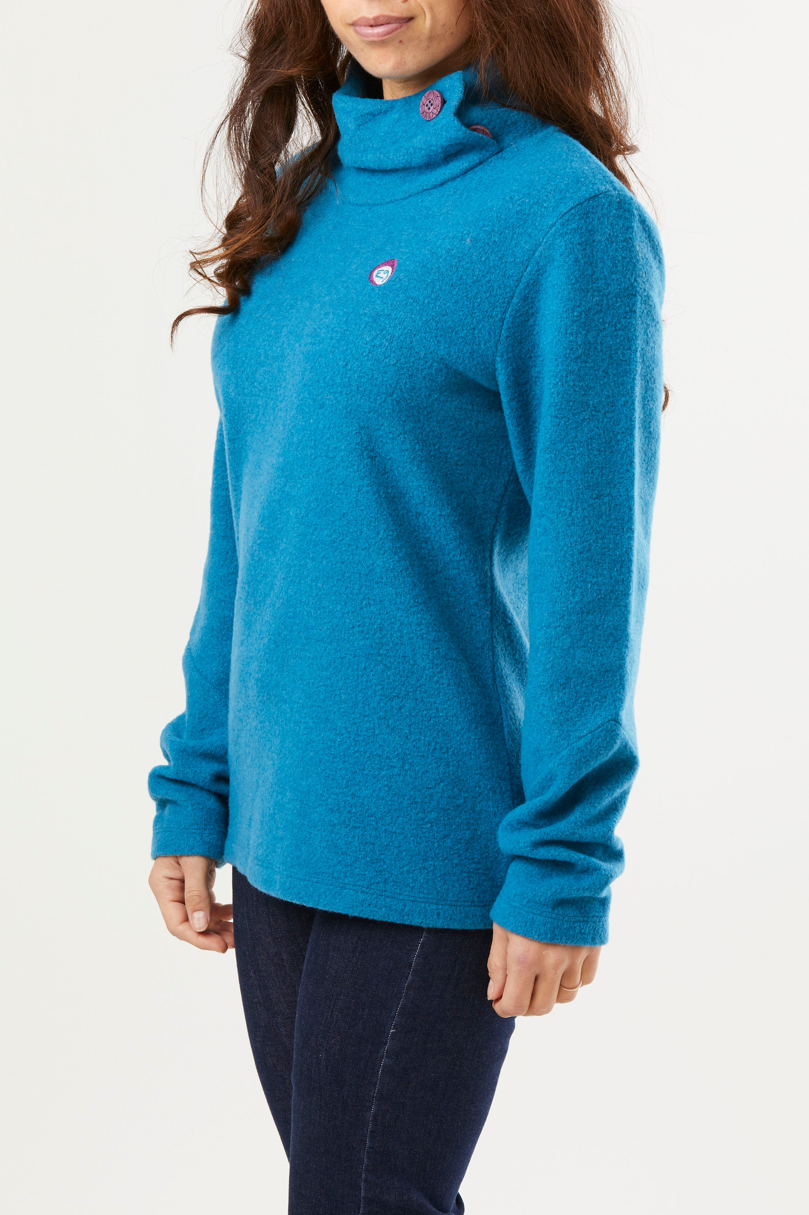 e9-lara-2-2-pullover-petrol-wolle-regular-fit image 2