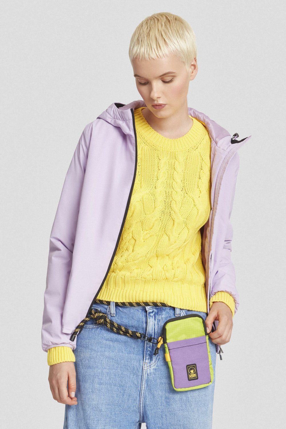 ciesse-outdoor-umh-ngetasche-lime-lila-ripstop-verstellbar image 4