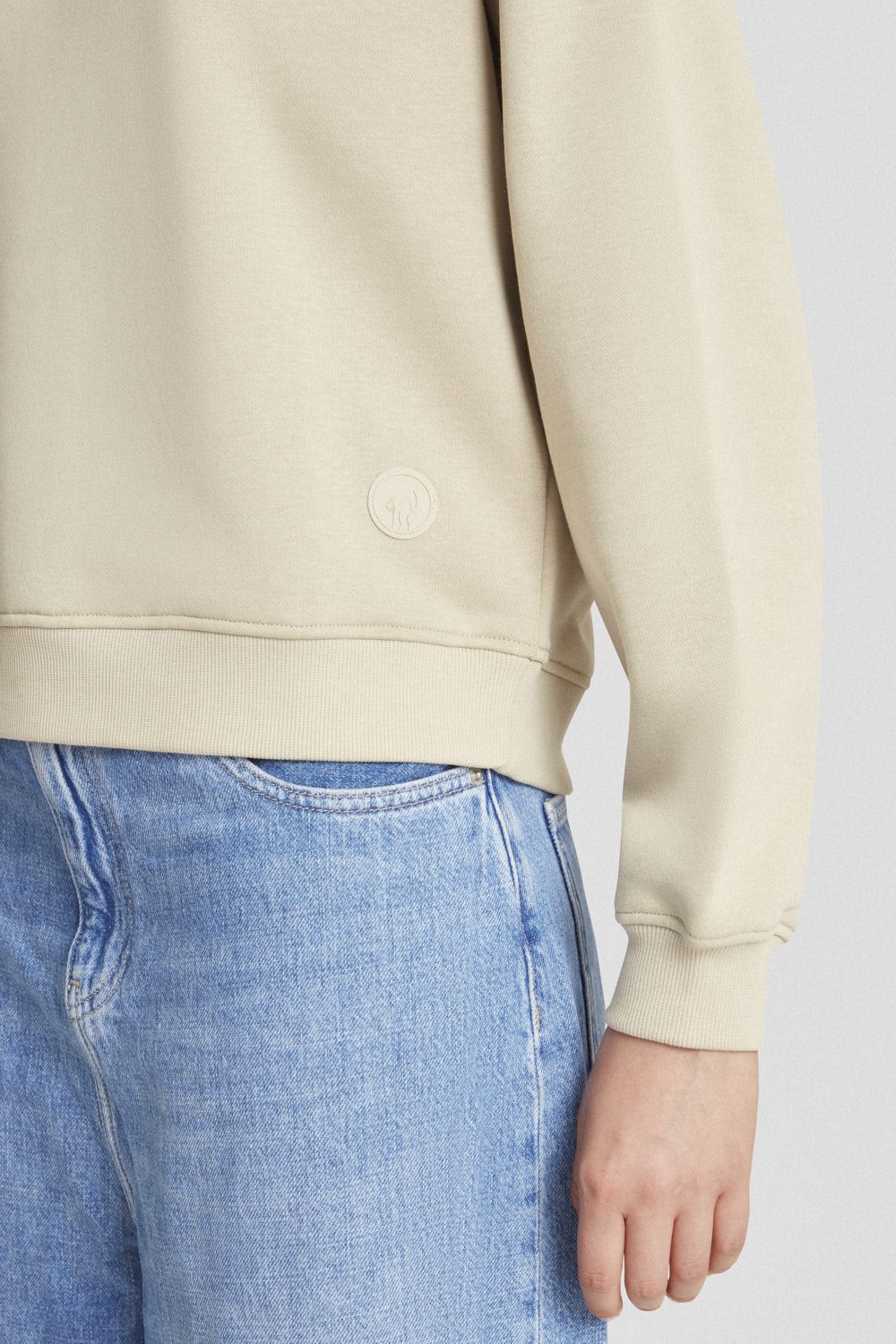 ciesse-sweatshirt-pullover-beige-rundhals-baumwolle image 3