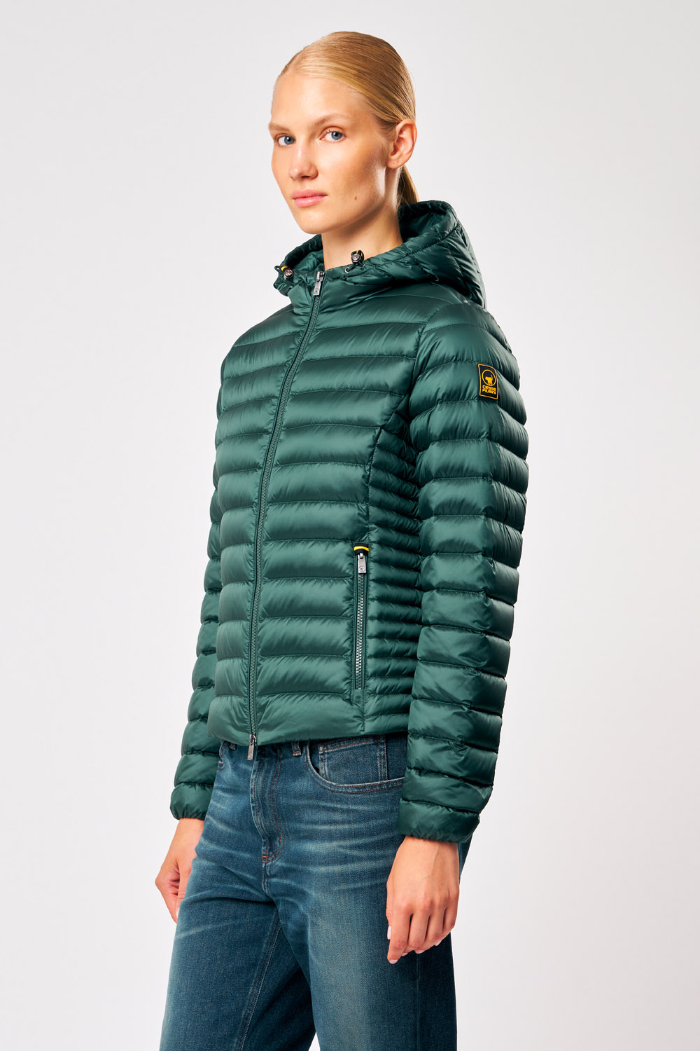 ciesse-aghata-2-0-damen-daunenjacke-gr-n-mit-kapuze image 2
