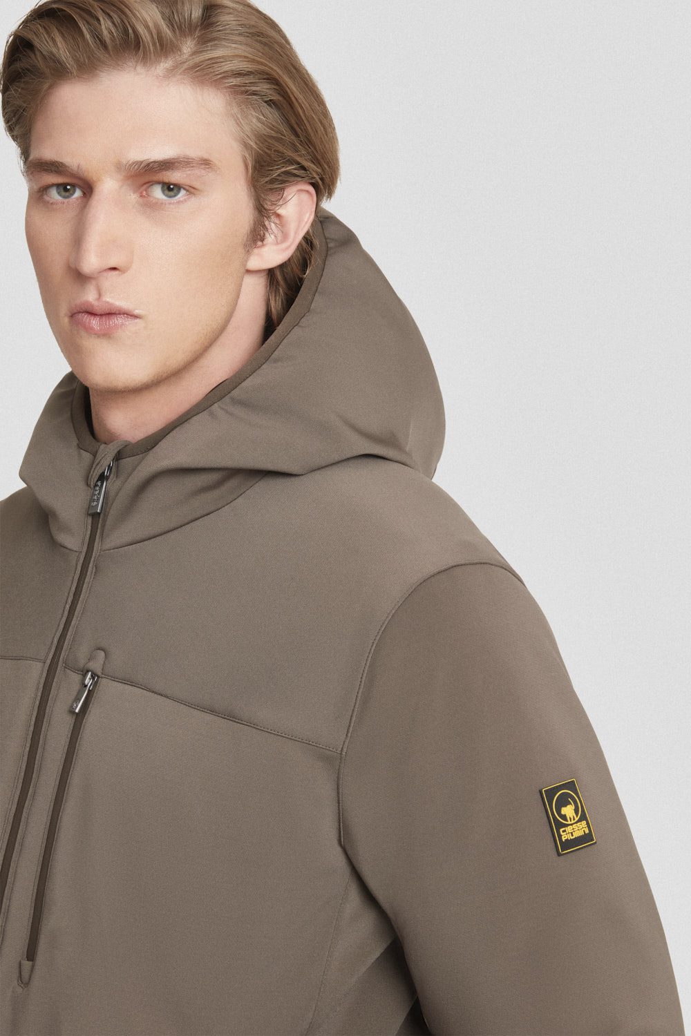ciesse-outdoor-softshelljacke-braun-kurz-mit-kapuze image 3