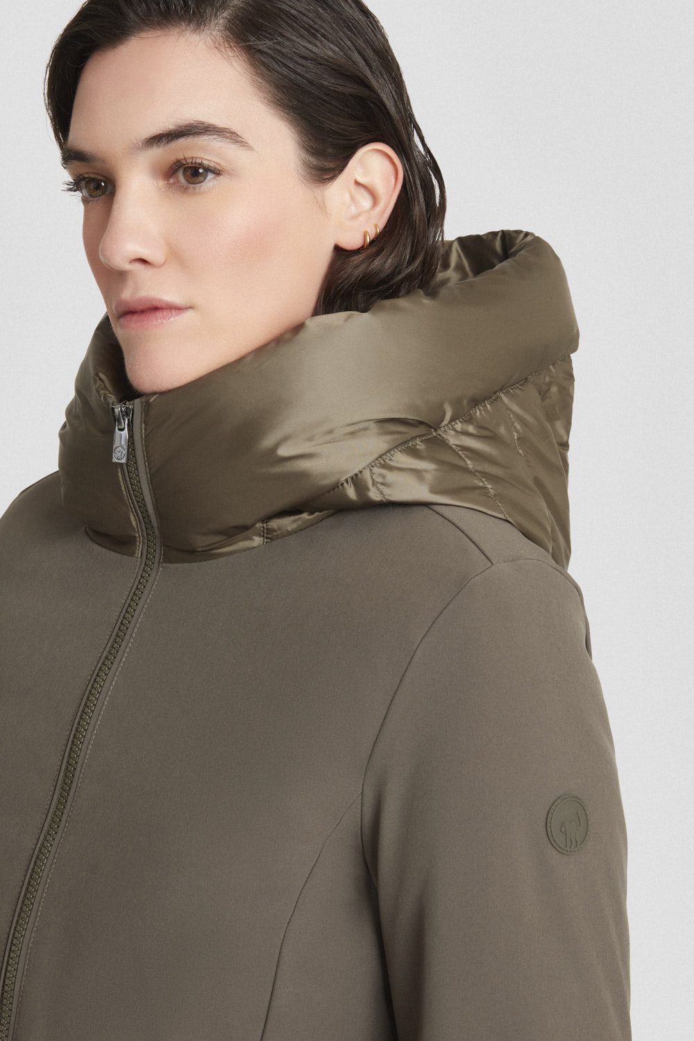 ciesse-outdoor-winterjacke-herren-oliv-softshell-daunen-lang image 3