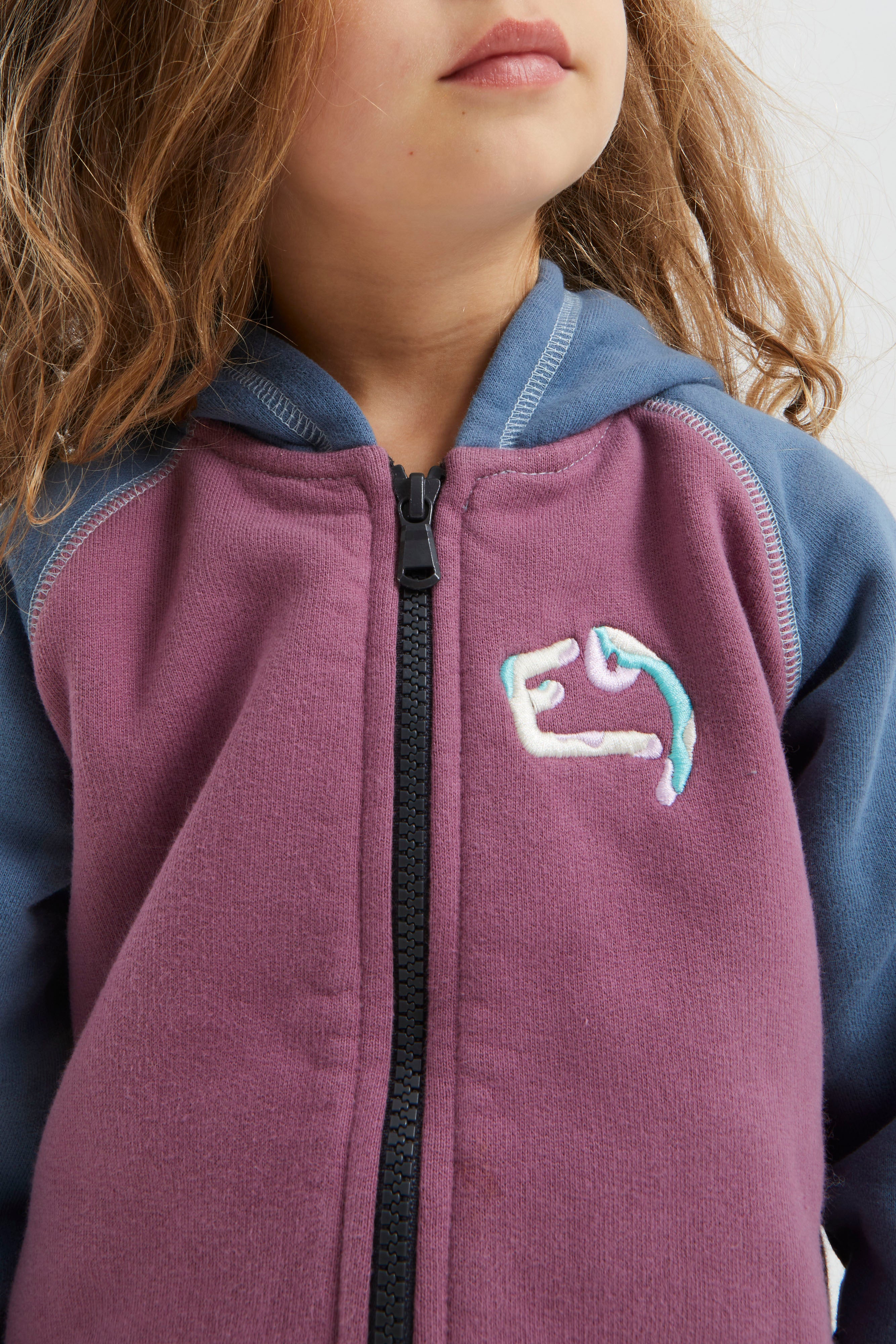 e9-pingu-babyanzug-cerulean-curry-bio-baumwolle-fleece image 2