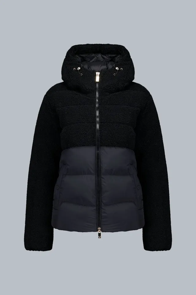 ciesse-outdoor-bonilla-daunenjacke-schwarz-teddy-hybrid-mit-kapuze image 1