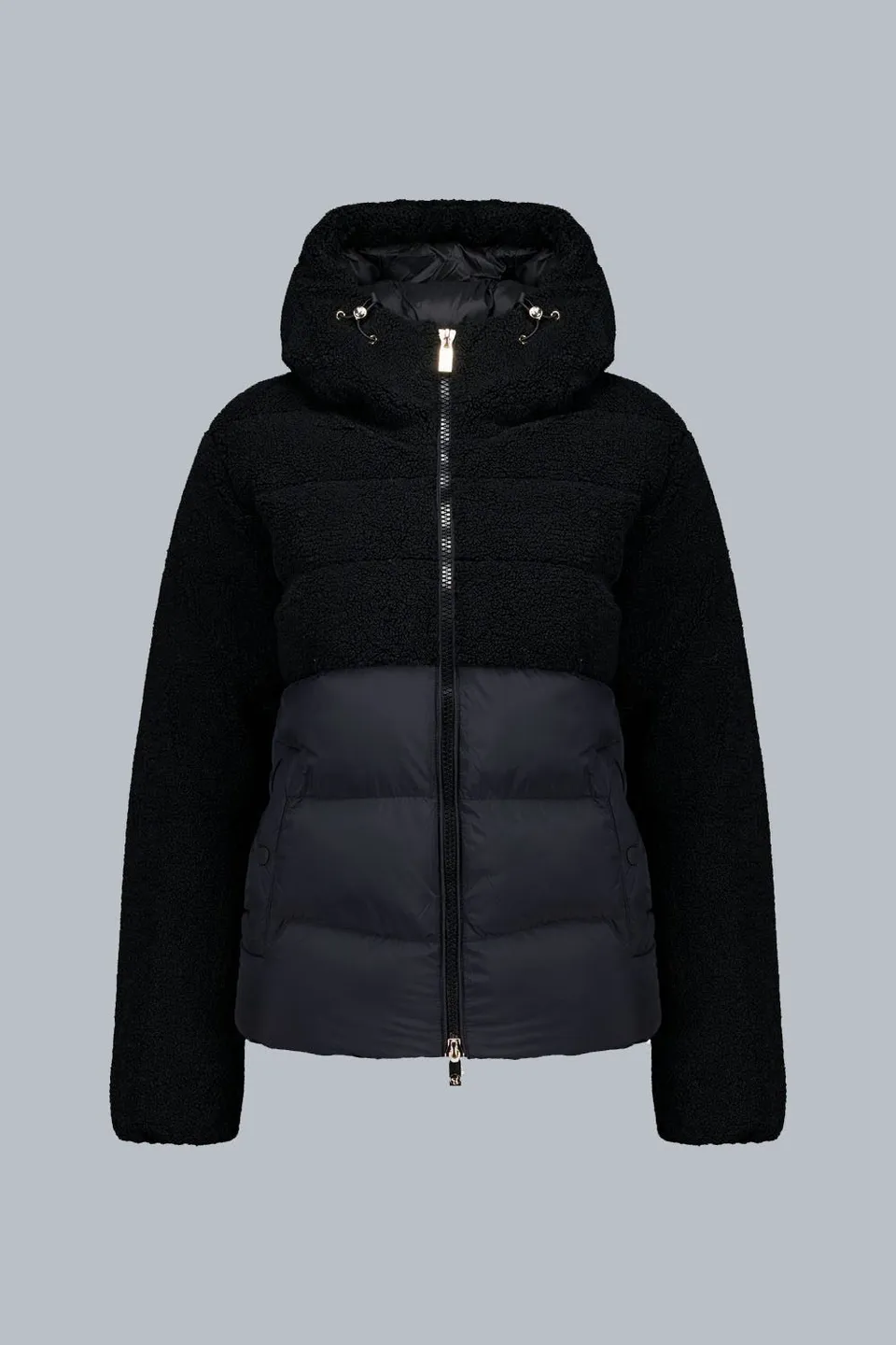 ciesse-outdoor-bonilla-daunenjacke-schwarz-teddy-hybrid-mit-kapuze image 1