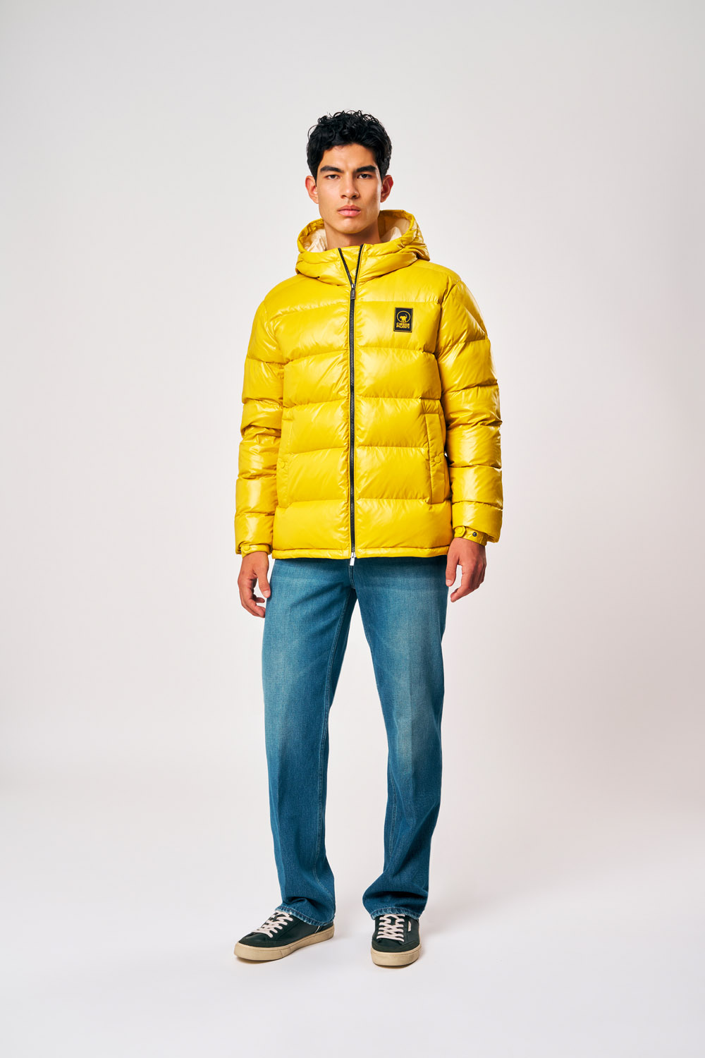 ciesse-outdoor-piumini-jambo-daunenjacke-gelb-kapuze-echt-daune image 1