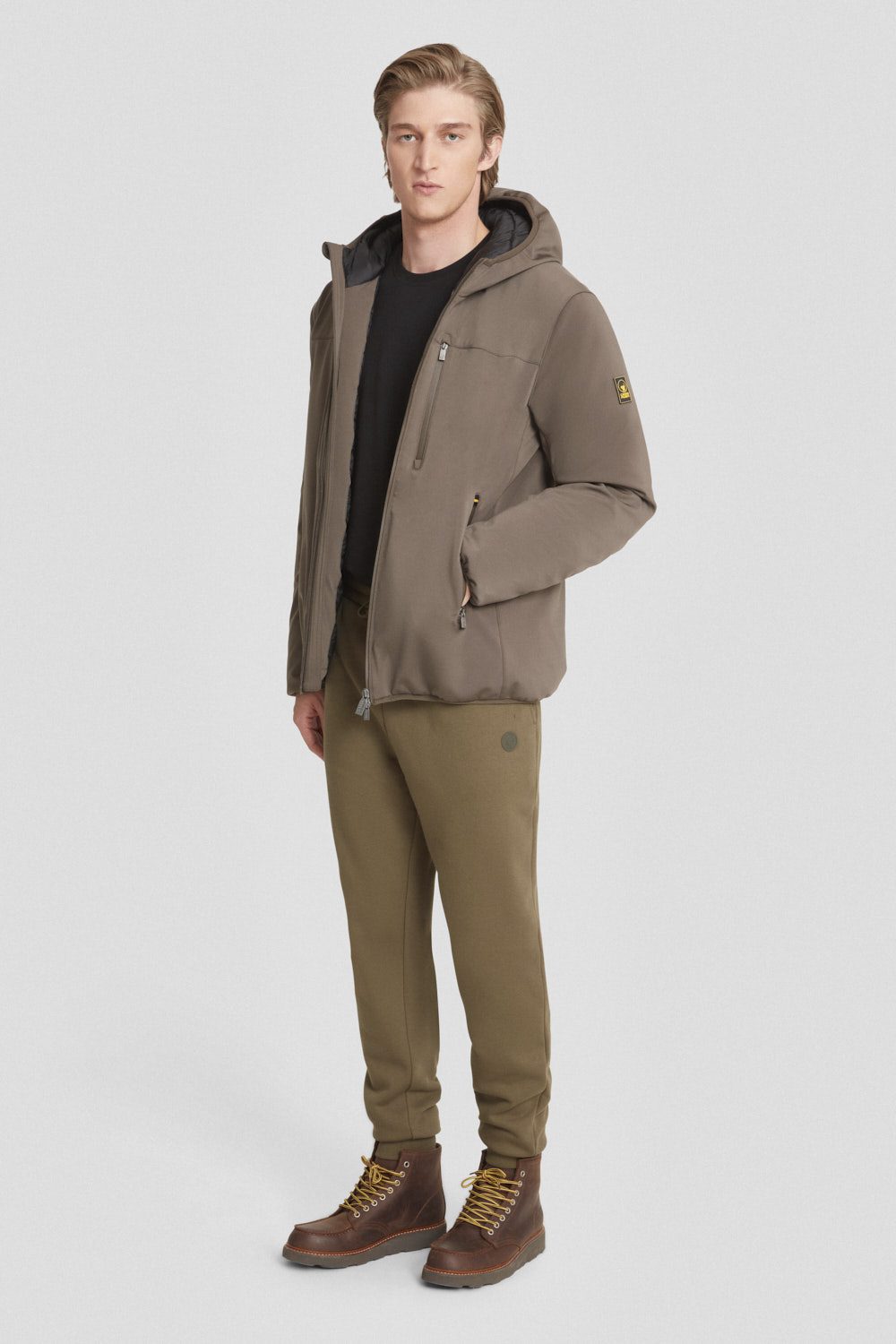 ciesse-outdoor-softshelljacke-braun-kurz-mit-kapuze image 1