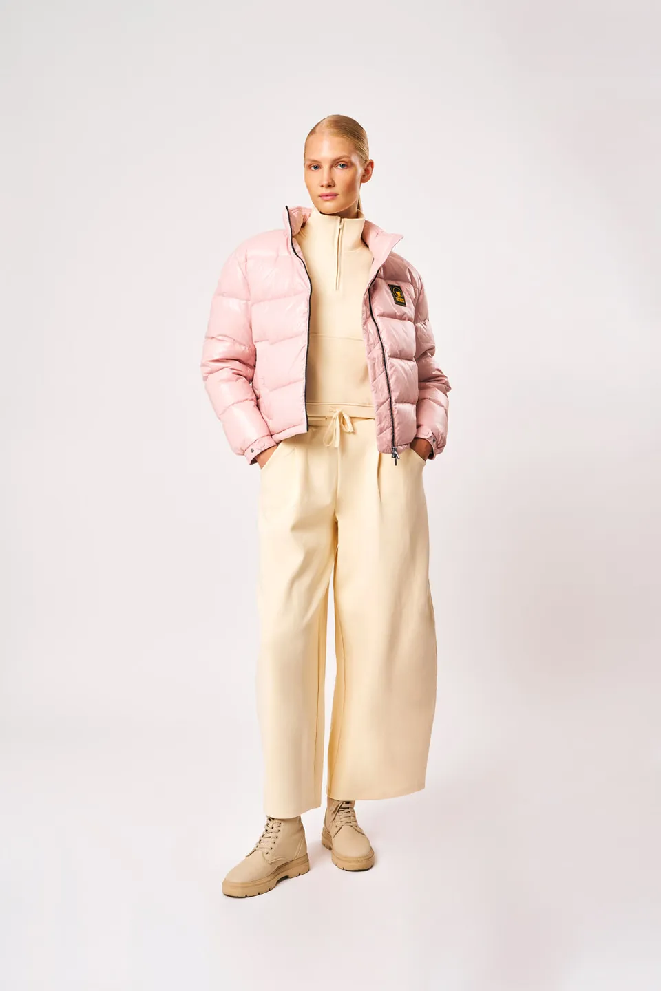 ciesse-outdoor-noletta-daunenjacke-damen-rosa-ohne-kapuze image 1
