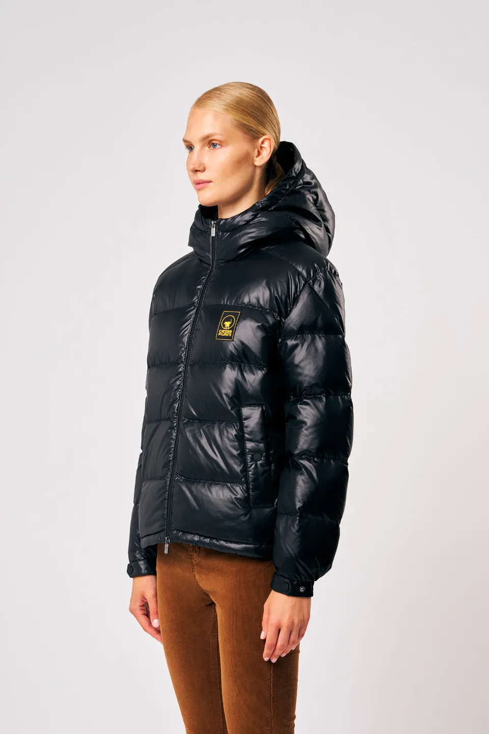 ciesse-piumini-naria-daunenjacke-damen-schwarz-kapuze image 1