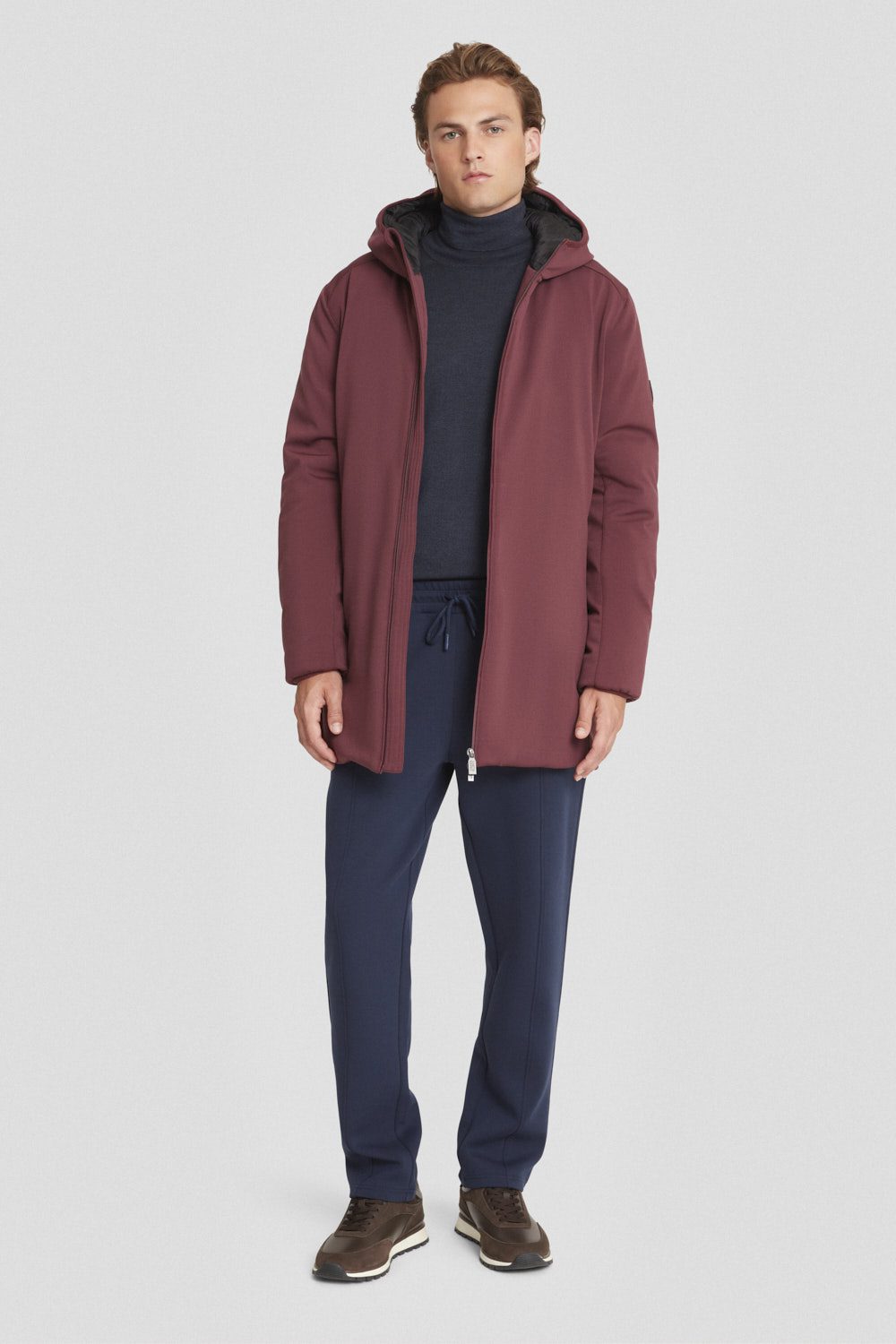 ciesse-softshelljacke-lang-mahagoni-braun-herren image 1