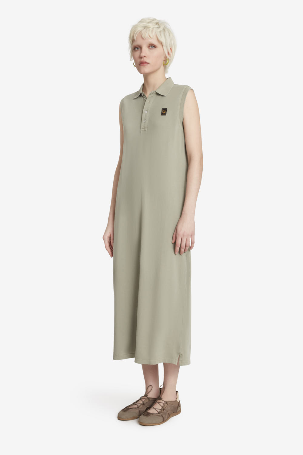 ciesse-outdoor-sabi-polokleid-damen-gr-n-tee-baumwolle-rmellos image 2