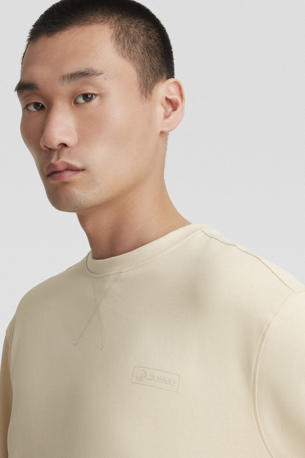 ciesse-felpe-sweatshirt-beige-rundhals-aus-baumwolle image 3
